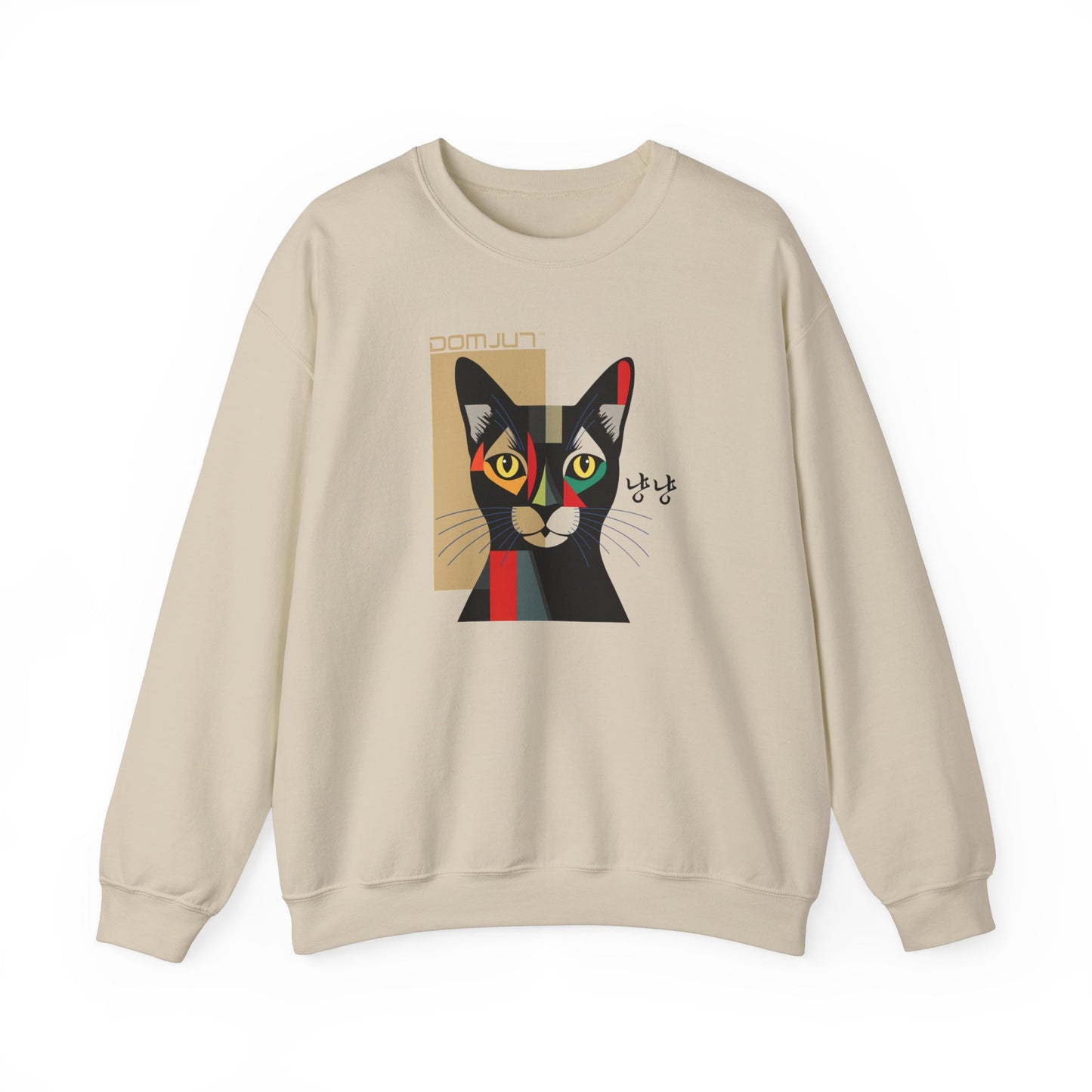 Cozy up with our Unisex Heavy Blend Crewneck Sweatshirt for Cat Lovers, Boho in Stylish Cat Lover's shirt Collection
