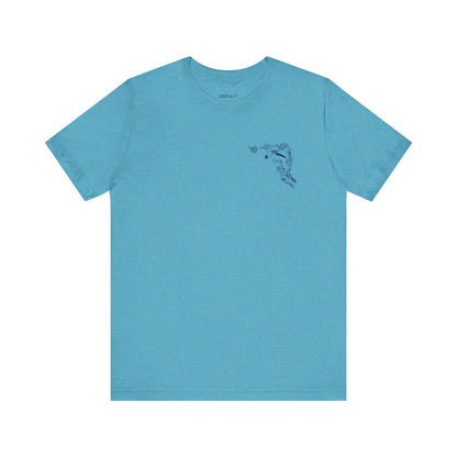 Korean Heritage: Retro Style T-shirt featuring Traditional Fork Painting and Tiger Minhwa for the K-Drama Enthusiast