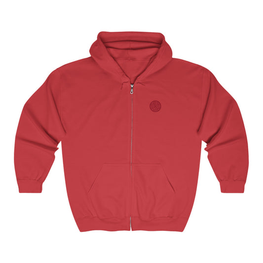 Cozy Drama: Unisex Full Zip Hooded Sweatshirt - Retro Style for the Ultimate K-Drama Lover